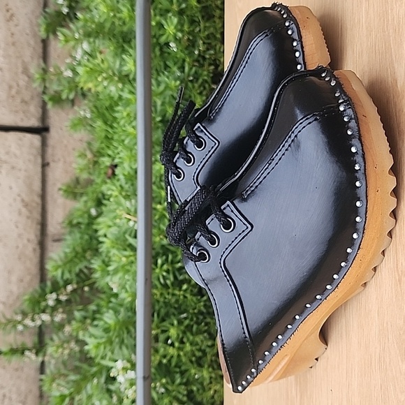 TROENTORP Audubon Black Swedish Wooden Clogs Size 36 - Picture 3 of 12